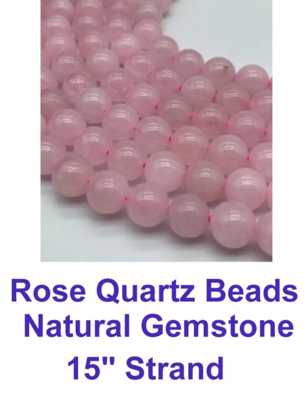 Rose Quartz Beads Natural Gemstone 15" Strand